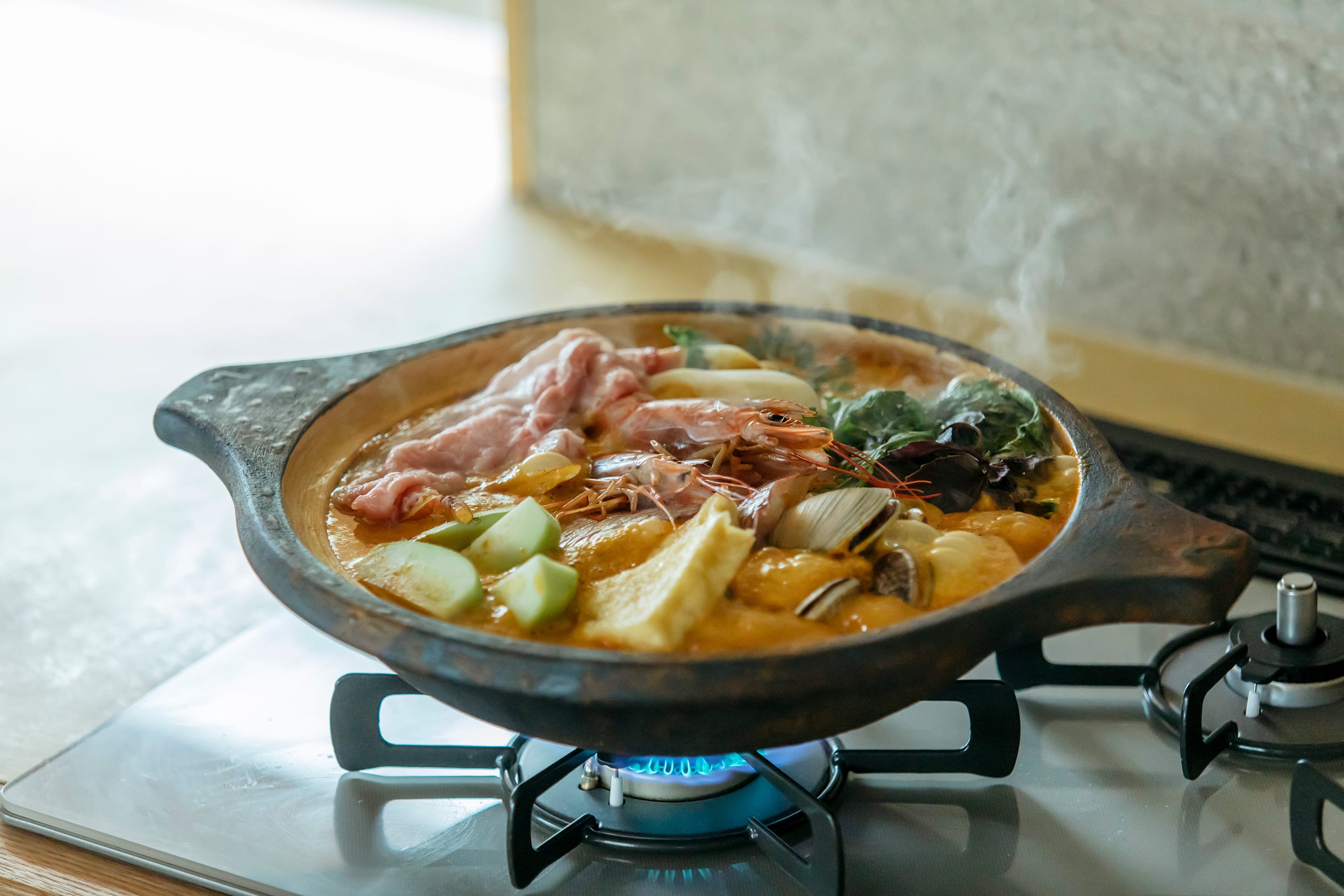 夕食 カオソーイ鍋セット